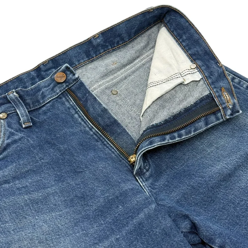 Vintage Wrangler Blue Denim Jeans Mens 30x27 Western Straight Leg y2k